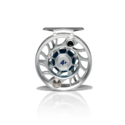 Hatch Iconic Fly Reel // 4 Plus -Fish Mate Store Iconic4PlusReel ClearBlue LargeArbor Back