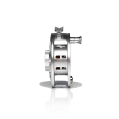 Hatch Iconic Fly Reel // 4 Plus -Fish Mate Store Iconic4PlusReel ClearRed LargeArbor Side