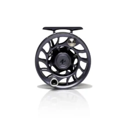 Hatch Iconic Fly Reel // 4 Plus -Fish Mate Store Iconic4PlusReel GreyBlack LargeArbor Back