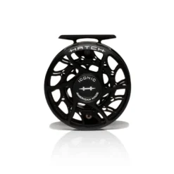 Hatch Iconic Fly Reel // 5 Plus -Fish Mate Store Iconic5PlusReel BlackSilver MidArbor Front