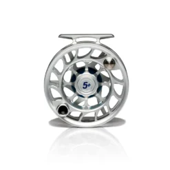 Hatch Iconic Fly Reel // 5 Plus -Fish Mate Store Iconic5PlusReel ClearBlue LargeArbor Back