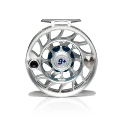 Hatch Iconic Fly Reel // 9 Plus -Fish Mate Store Iconic9PlusReel ClearBlue LargeArbor Back