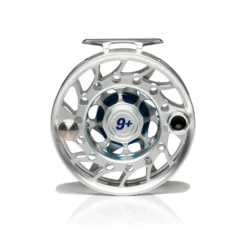 Hatch Iconic Fly Reel // 9 Plus -Fish Mate Store Iconic9PlusReel ClearBlue MidArbor Back