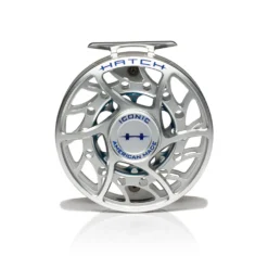 Hatch Iconic Fly Reel // 9 Plus -Fish Mate Store Iconic9PlusReel ClearBlue MidArbor Front