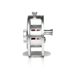 Hatch Iconic Fly Reel // 9 Plus -Fish Mate Store Iconic9PlusReel ClearRed MidArbor Side