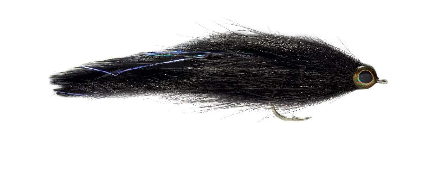 Black Brushy By Fulling Mill // GT Giant Trevally Fly 1 Black Brushy By Fulling Mill // GT Giant Trevally Fly